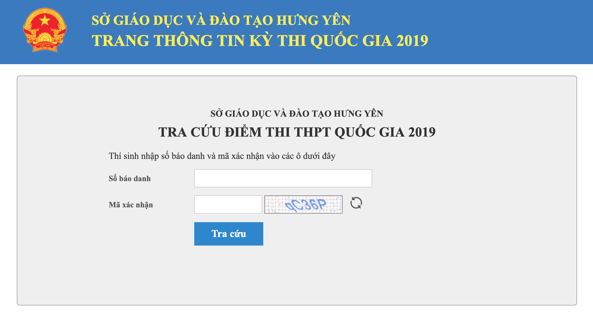 Hưng Yên chính thức công bố điểm thi THPT Quốc gia 2019