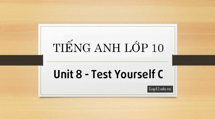 Unit 8 lớp 10: Test Yourself C