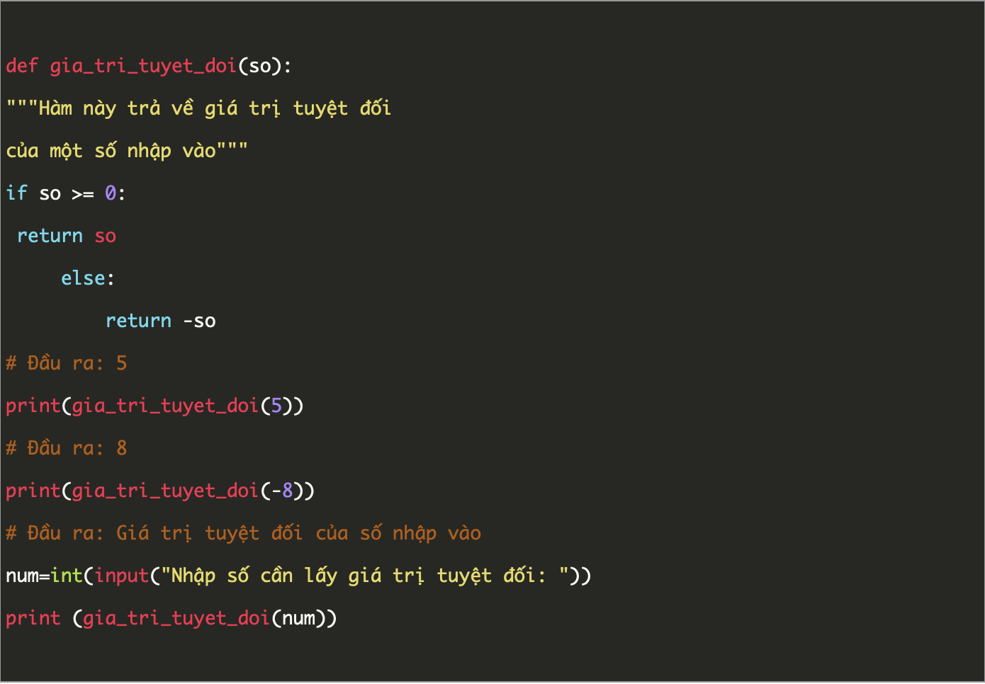 Các hàm trong Python