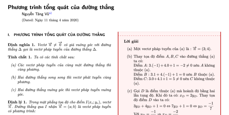 Chuyên đề phương pháp tọa độ trong không gian – Nguyễn Tăng Vũ